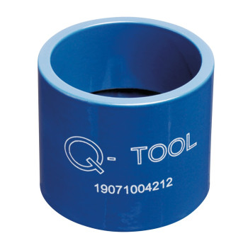 Q-Tool vrtací šablona, Q-20, pro dřevěnou krycí lištu O42 mm, ocel, modrá prášková barva